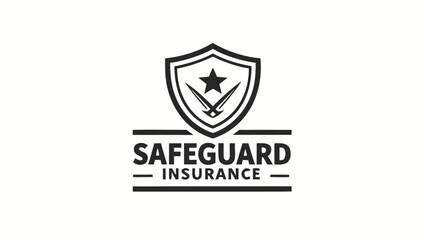 Safeguard insurance logo featuring a shield with a star and crossed swords