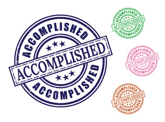 Obraz premium Achieved Goal Labels, Success Recognition Stamp Vector Set 
