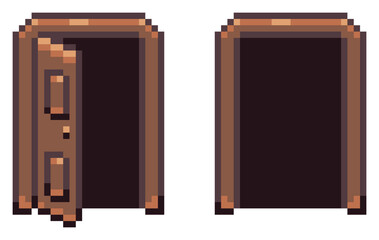 Pixel Dungeon Doors & Portals Game Assets