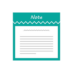 sticky note and torn paper sheets isolated background.