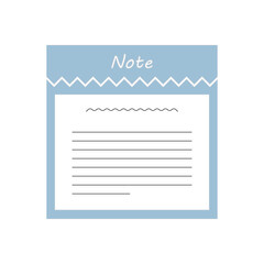 sticky note and torn paper sheets isolated background.