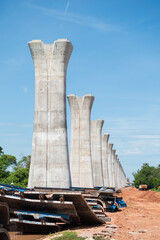 construct bridge piers for a railway.