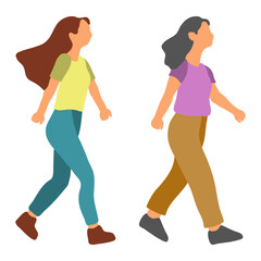 Illustration of Two Women Walking