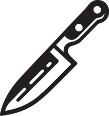 kitchen knife design silhouette vector
