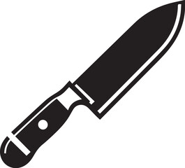 kitchen knife design silhouette vector