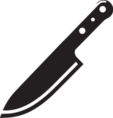 kitchen knife design silhouette vector