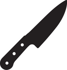 kitchen knife design silhouette vector