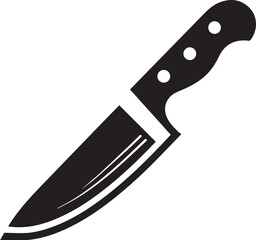 kitchen knife design silhouette vector