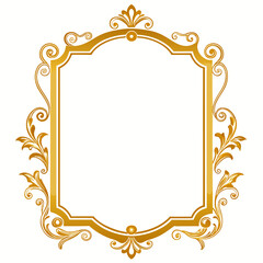 Ornate Gold Decorative Frame with Flourishes