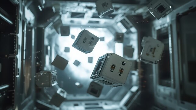 CubeSat Deployment in Space Environment with Floating Satellites