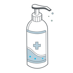 a hand sanitizer bottle