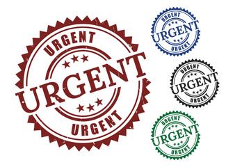 Immediate Action Required Badges, Urgent Stamp Vector Bundle  