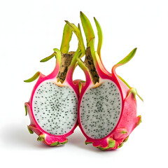 dragon fruit on white background