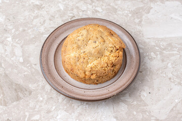 ookies nature dans une petite assiette