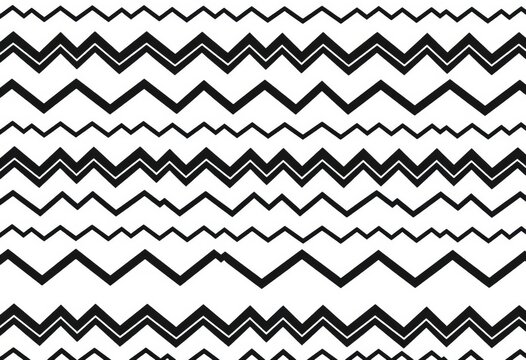 Subtle black zigzag line pattern on white background , graphics, element