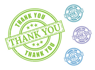 Elegant Thank You Labels, Appreciation Seal Vector Design Set  