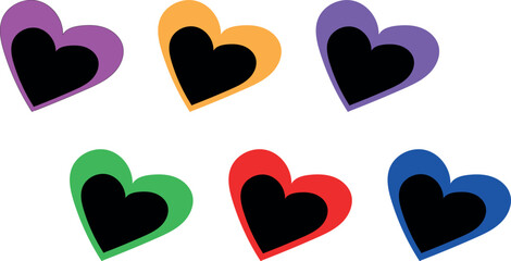 Scribed Brushwork Borders & Silhouette Hearts: A Tale of Romantic Bonds and Emotional inside black hearts