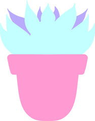 succulent plant in bright neon color