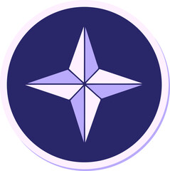 tattoo star design in bright neon color