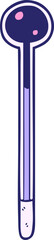 cartoom thermometer in bright neon color