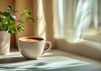 cup of coffee on the table