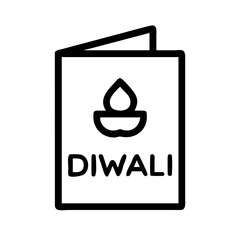 Elegant Diwali Greeting Card Icon Festive Design for Diwali Celebrations