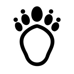 Lakshmi Footprint Icon High-Resolution SVG Vector Graphic for Spiritual, Religious, and Cultural Designs