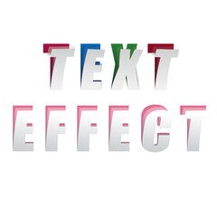  Typography text effect vector design . Editable Peel off text effect flat vector illustration.