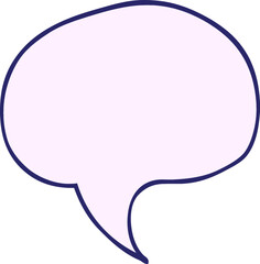 cartoon doodle speech bubble in bright neon color