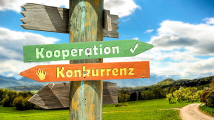 Signposts the direct way to cooperation versus competition