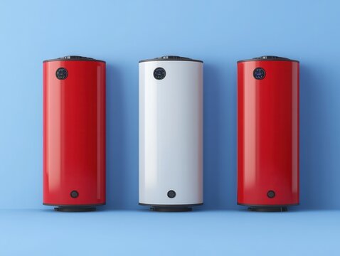 Efficient water heater, modern boiler system, sleek thermal tank, reliable hot water unit.