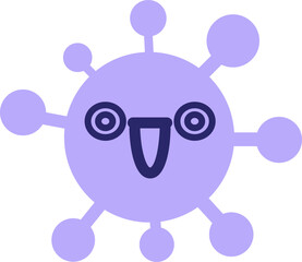 exhilarated virus in bright neon color