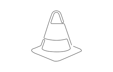 Title:
Continuous line vector illustration design traffic cone, Road cone line continuous drawing vector, continuous line vector illustration design traffic cone, one line continuous drawing traffic .