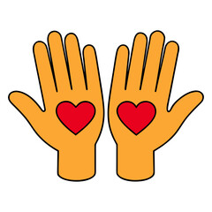 Fototapeta premium hands with heart