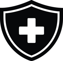 Adobe Illustrator AHealth shield iconrtwork