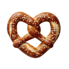 Heart shaped pretzel with a sprinkle on top