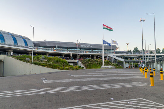Budapest, Hungary - June 25, 2025: Terminal of Budapest Ferenc Liszt International Airport (IATA: BUD, ICAO: LHBP).