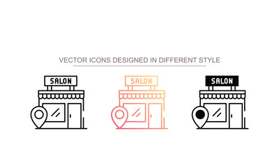 Fototapeta premium Salon Location icon design with white background stock illustration