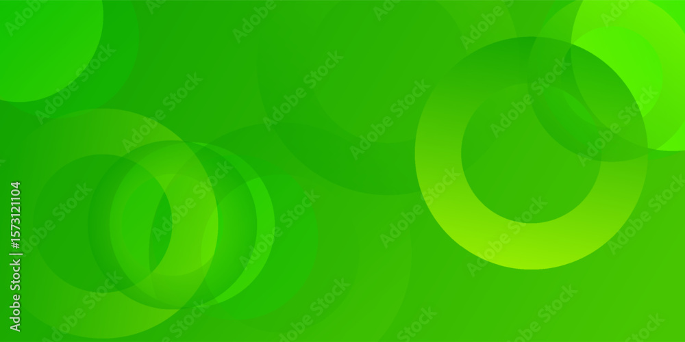 Poster abstract green background with circles. dynamic shapes composition. eps10 vector
