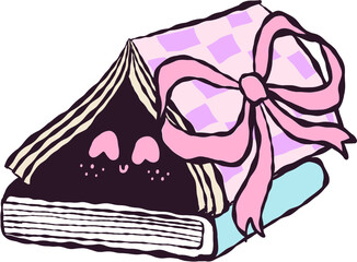 Cute little ghost with Bookish halloween vibe