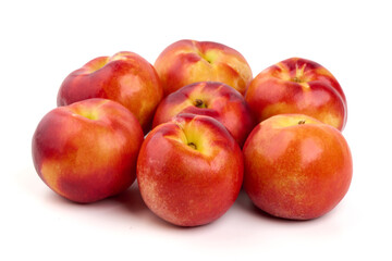 Fresh Nectarines, isolated on white background
