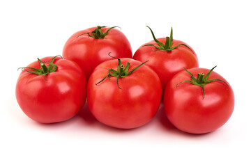 Red Tomatoes, isolated on white background