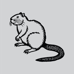 Outline Animal Groundhog Clipart