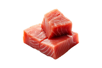 Whole Fresh Tuna Fish with Fins Isolated on Transparent Background