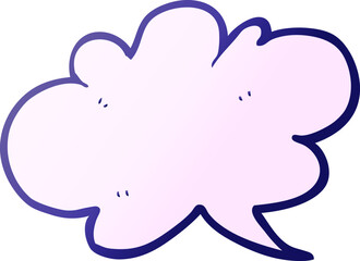 freehand drawn cartoon cloud speech bubble in bright neon color