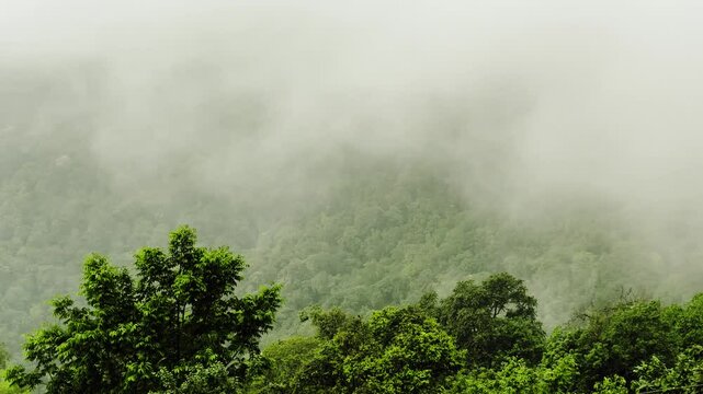 Cloudy atmosphere of Hilly region in Bhutan
