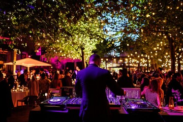 Naklejka premium people at night club