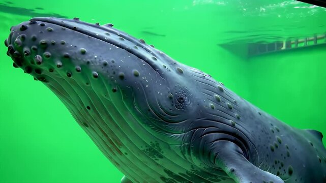 Humpback Whale Portrait: Majestic Underwater Giant