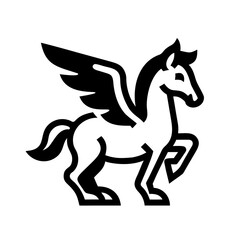 pegasus silhouette vector illustration