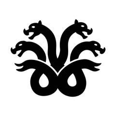 black and white tattoo of a hidra